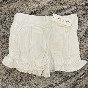 Janie and Jack White Ruffled Shorts - SIZE 6